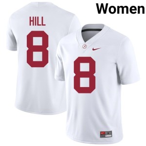 Justin Hill College Football White Official Womens UA #8 Jersey 589927-772