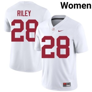 Kevin Riley Game Alabama College Football Women #28 White Jersey 108212-194