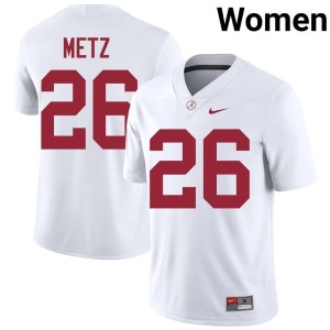 Luke Metz College Football UA Womens #26 Replica White Jersey 155279-779