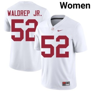 Mal Waldrep Jr. Roll Tide #52 White NCAA Women's College Football Jersey 378144-454