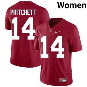 Marshall Pritchett Bama Women College Football #14 High School Crimson Jerseys 964304-598