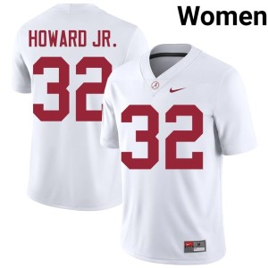 Corey Howard Jr. High School College Football White Crimson Tide Women #32 Jerseys 752336-630