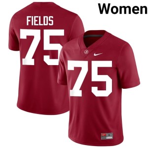Ethan Fields Bama Women Official Crimson College Football #75 Jersey 476949-359