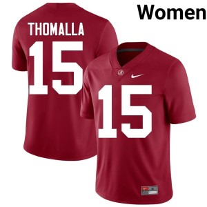 Jett Thomalla Women Crimson University College Football Go Bama #15 Jerseys 903873-944