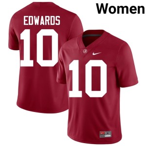 Jireh Edwards Bama College Football Crimson Women's Limited #10 Jersey 527733-666