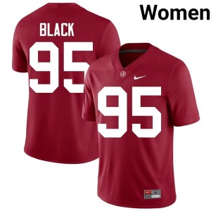 Leslie Black Crimson College Football Alumni Crimson Tide Women's #95 Jerseys 805160-418