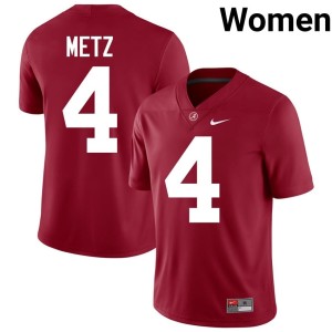 Luke Metz #4 Womens Bama College Football Crimson Game Jerseys 874815-193