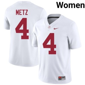 Luke Metz Womens College Football #4 White Alabama Player Jerseys 469858-616