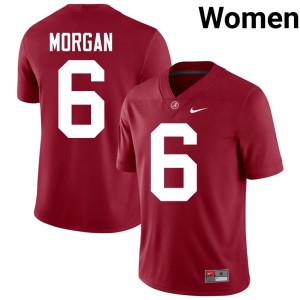 Red Morgan College Football #6 Women High School Crimson Alabama Crimson Tide Jerseys 306673-605