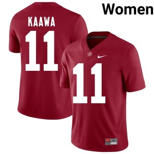 Tayden-Evan Kaawa #11 Women's College Football Crimson UA Crimson Tide High School Jerseys 137938-693