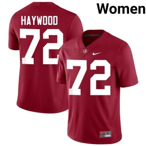 Ty Haywood Alumni #72 Women Crimson College Football UA Crimson Tide Jersey 434926-988