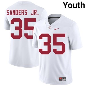 Abduall Sanders Jr. #35 UA Crimson Tide College Football White Game Youth Jerseys 160858-126