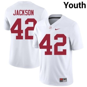 Ben Jackson Youth College Football #42 Replica Go Bama White Jerseys 750399-297