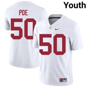 Casey Poe College Football White #50 Go Bama Youth Alumni Jersey 861695-462