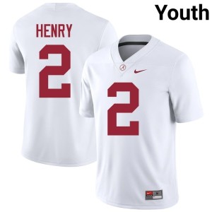 Derrick Henry #2 White College Football UA High School Youth Jerseys 531353-223