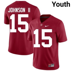 Duke Johnson II Crimson #15 Player Youth College Football Go Bama Jerseys 915550-857