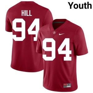 Edric Hill UA #94 Crimson Official College Football Youth Jerseys 846884-134