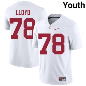 Jackson Lloyd Youth College Football White University of Alabama #78 2026 Jerseys 163175-951