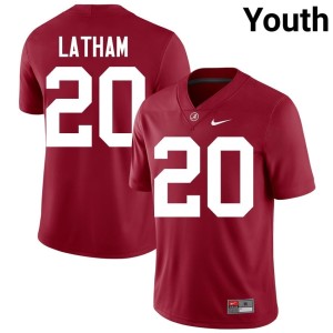 Jah-Marien Latham The Tide Crimson #20 College Football Youth Alumni Jersey 965824-524