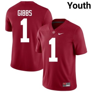 Jahmyr Gibbs Game #1 Go Bama Youth College Football Crimson Jerseys 807867-475