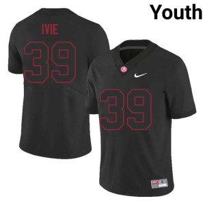 Jake Ivie Black Youth #39 Player UA Crimson Tide College Football Jerseys 327876-590