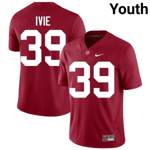 Jake Ivie University #39 The Tide Crimson Youth College Football Jersey 561835-526