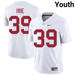 Jake Ivie White #39 Youth College Football Stitched Go Bama Jersey 619973-909