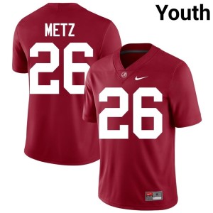 Luke Metz Crimson College Football Embroidery Alabama Crimson Tide Youth #26 Jerseys 782260-641