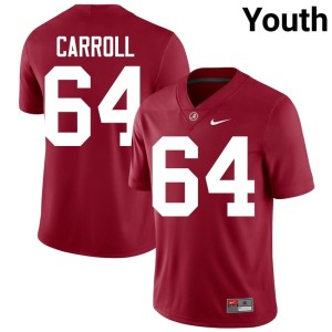 Michael Carroll Crimson Go Bama College Football Youth #64 Player Jerseys 375473-639