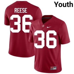 QB Reese #36 College Football Crimson University of Alabama Official Youth Jerseys 959141-187