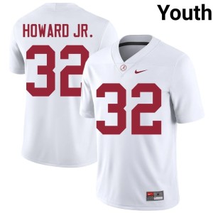 Corey Howard Jr. University of Alabama College Football #32 Stitched White Youth Jerseys 944233-498