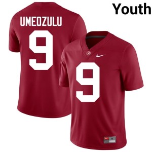 Desmond Umeozulu Crimson #9 Youth Alabama College Football Stitched Jersey 973250-136