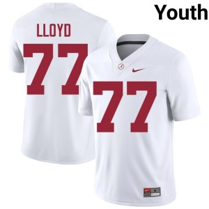 Jackson Lloyd #77 Bama College Football Replica Youth White Jersey 715967-871