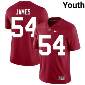 Jayvin James Crimson College Football 2026-27 Youth University of Alabama #54 Jerseys 105516-223