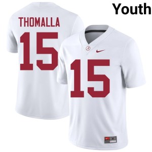 Jett Thomalla Youth White Alumni College Football Go Bama #15 Jersey 277661-724