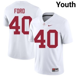 Josh Ford 2026 College Football White #40 Youth UA Jerseys 415580-775
