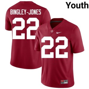 Kedrick Bingley-Jones Bama College Football Youth #22 Limited Crimson Jerseys 186865-947