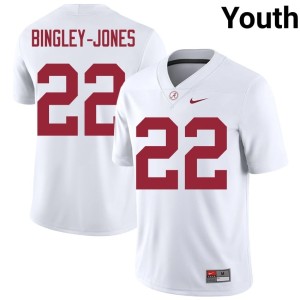 Kedrick Bingley-Jones White Youth #22 UA College Football Player Jersey 885767-368
