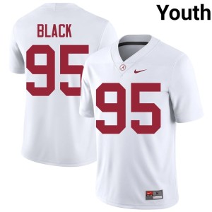 Leslie Black Limited Youth Go Bama White #95 College Football Jersey 636127-266