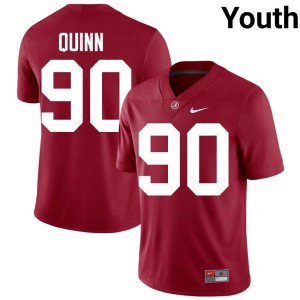 Lorcan Quinn Crimson University of Alabama College Football #90 2026-27 Youth Jersey 172370-407