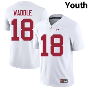 Mack Sutter #18 Youth White College Football Embroidery UA Crimson Tide Jersey 749002-227