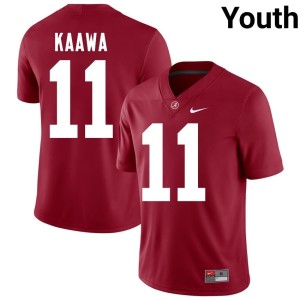 Tayden-Evan Kaawa Alumni Youth Crimson Alabama College Football #11 Jerseys 395288-676