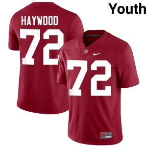 Ty Haywood College Football NCAA #72 Crimson Youth Bama Jersey 984931-834
