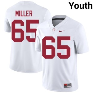 Tyrell Miller Youth Roll Tide College Football #65 2026-27 White Jersey 418374-419