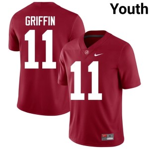 Xavier Griffin Crimson College Football NCAA Youth Alabama #11 Jerseys 587295-828